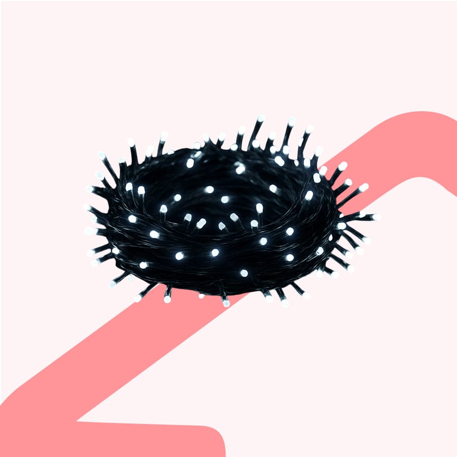 Christmas Lights 100LED Steady Coolwhite