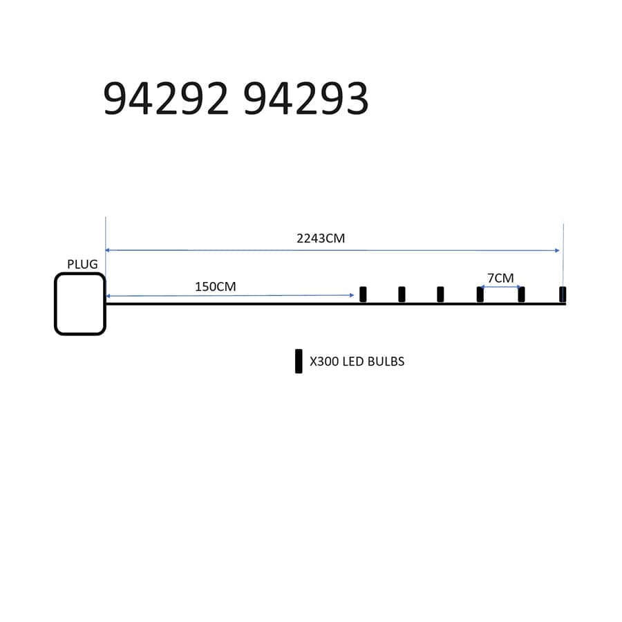 Christmas Lights 300LED with strobe Coolwhite with Flash