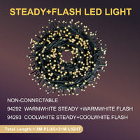 Christmas Lights 300LED with strobe Coolwhite with Flash