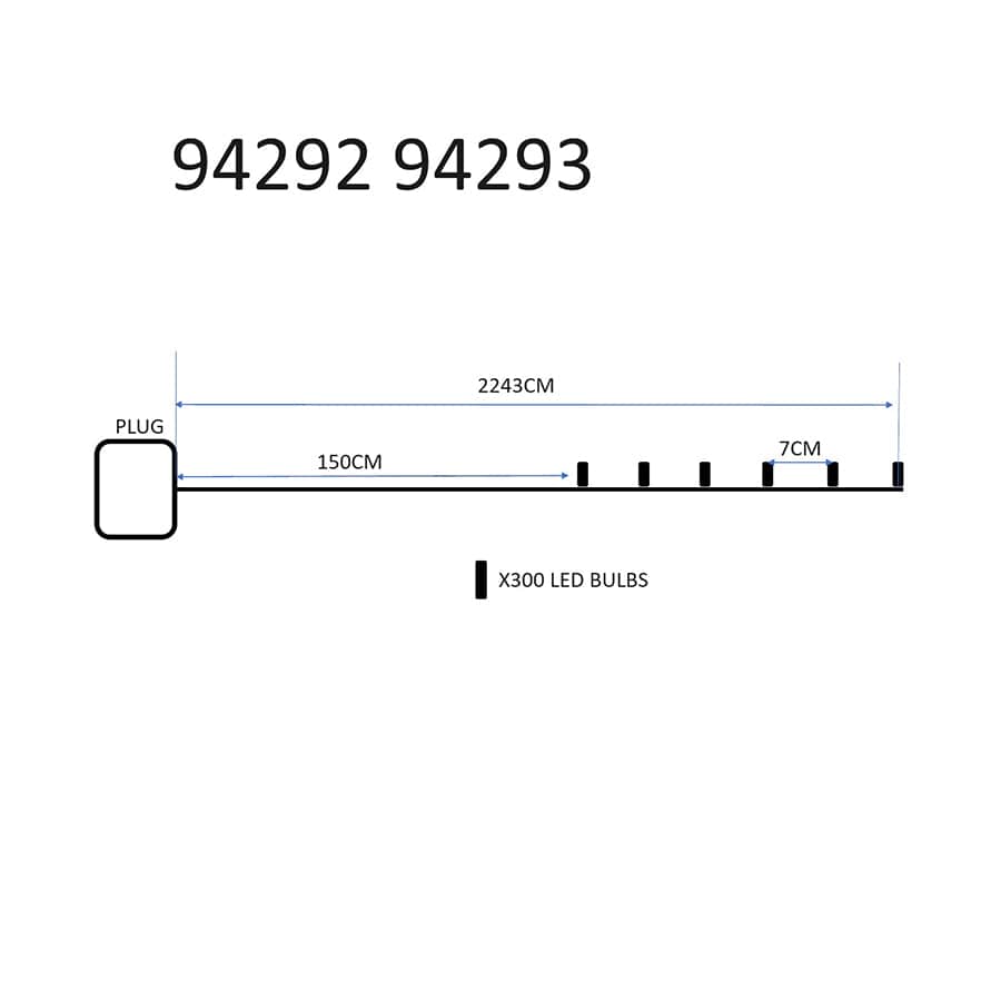 Christmas Lights 300LED with strobe Warmwhite with Flash