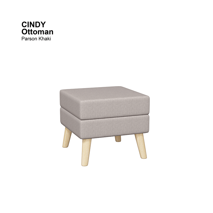 MORE CINDY OPTIONS Cindy Ottoman Cindy Ottoman Fabric Parson Khaki Mandaue Foam