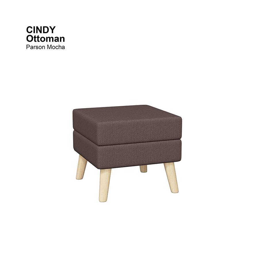 MORE CINDY OPTIONS Cindy Ottoman Cindy Ottoman Fabric Parson Mocha Mandaue Foam