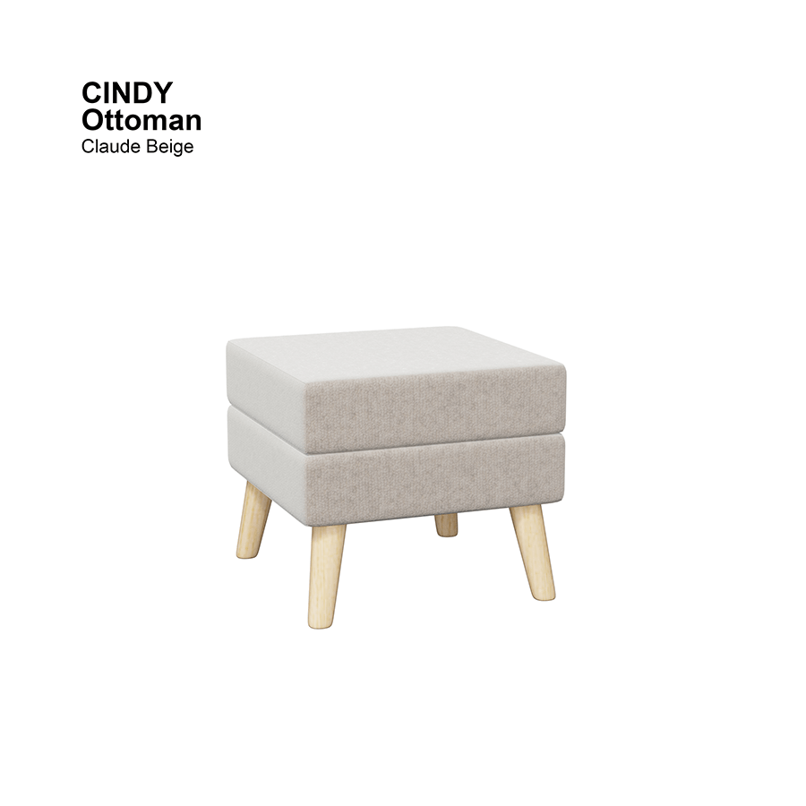 MORE CINDY OPTIONS Cindy Ottoman Cindy Ottoman Lux Claude Beige Mandaue Foam