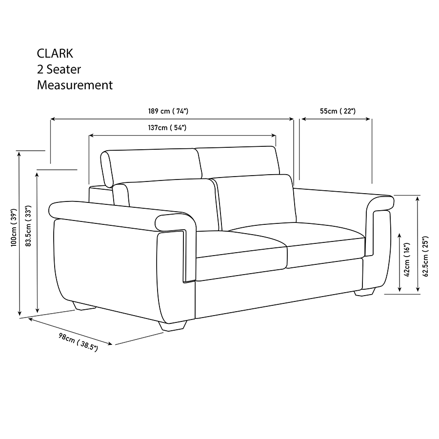 Clark 2 Seater Sofa