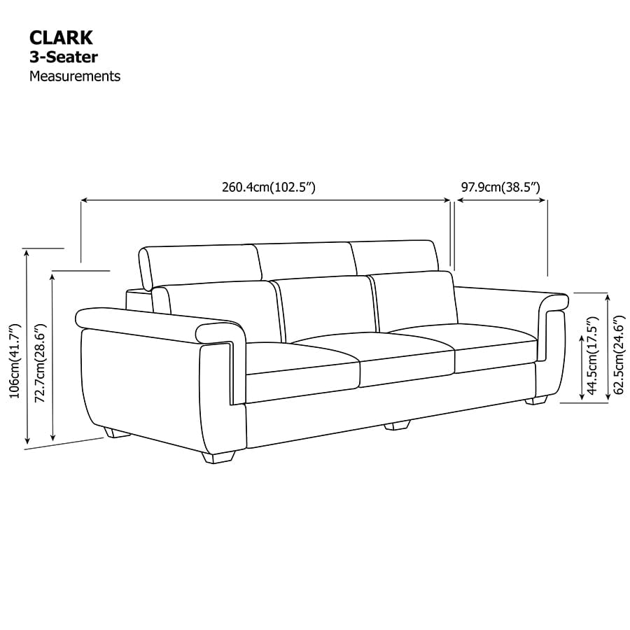 Clark 3 Seater Sofa