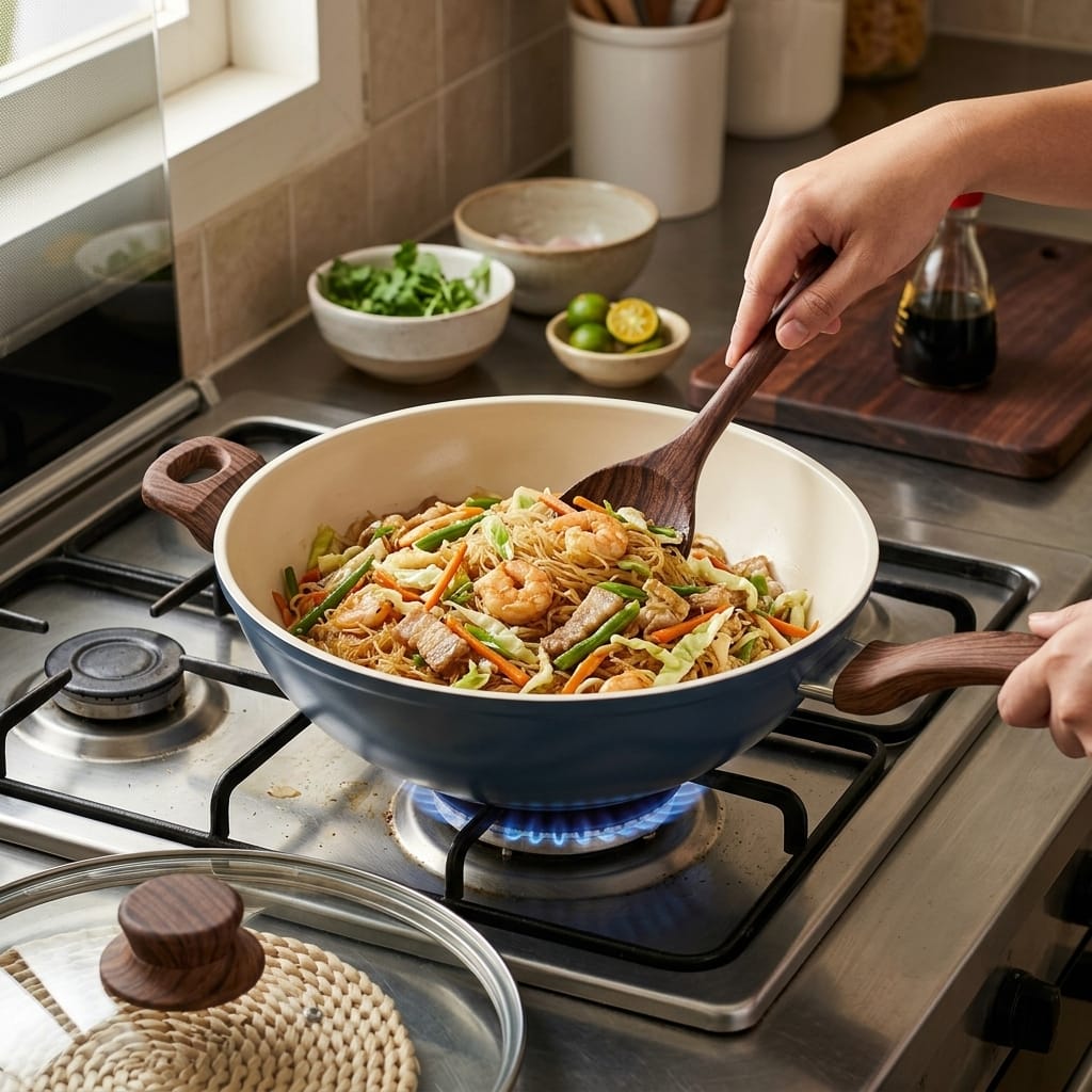 Cole Ceramic Non-stick Wok with Lid