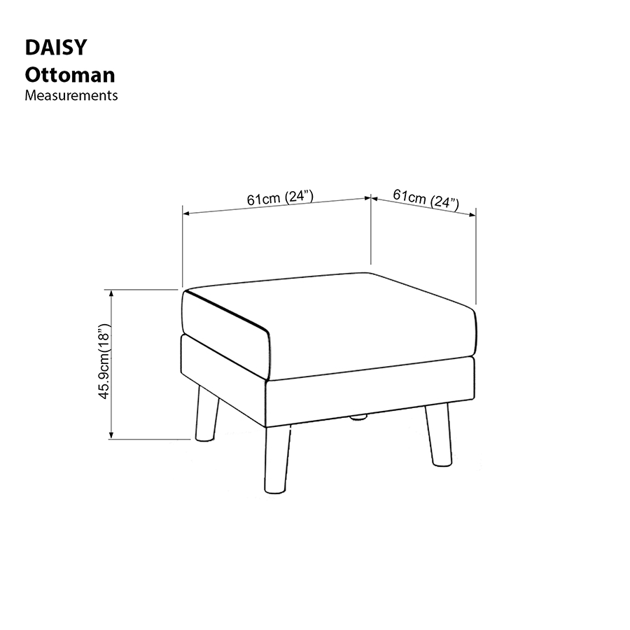 MORE DAISY OPTIONS Daisy Ottoman Daisy Ottoman Mandaue Foam