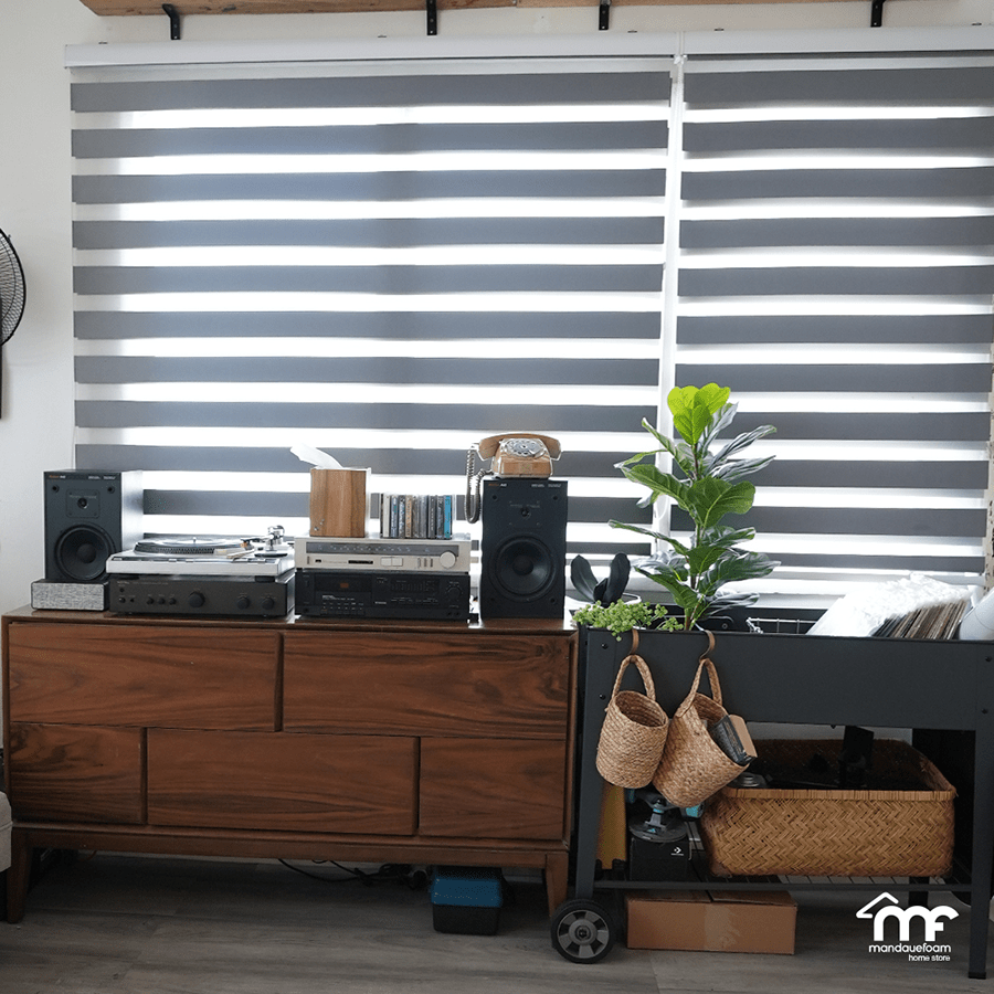 Dark Grey Zebra Blackout Blinds Dark Grey Zebra Blackout Blinds Mandaue Foam