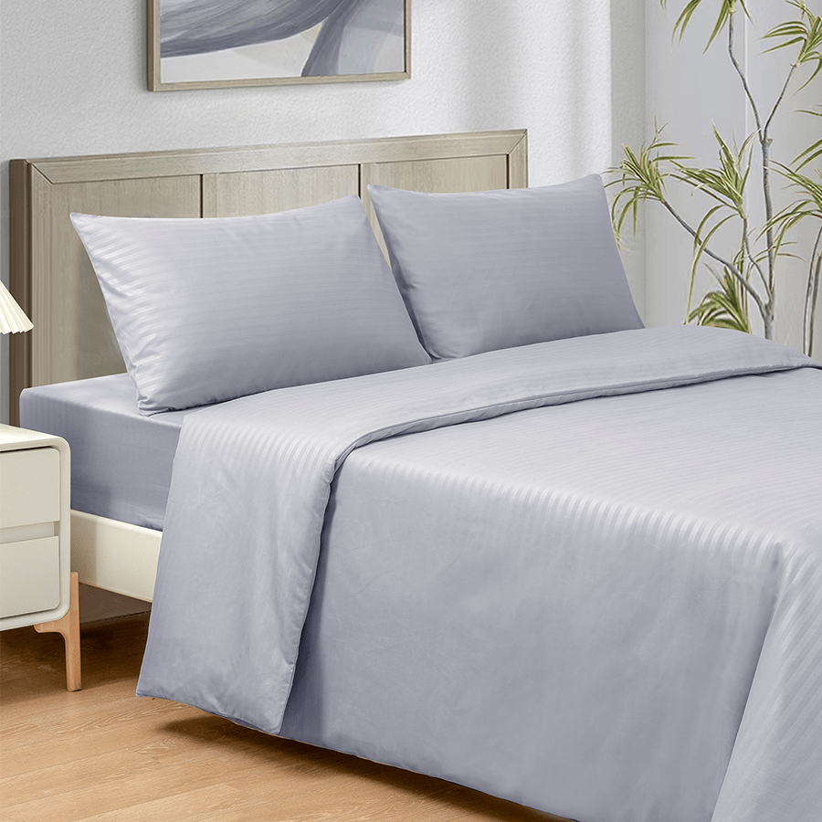 MORE DELUXE GRAY LINEN OPTIONS Deluxe Gray Plain Bed in A Bag Deluxe Gray Plain Bed in A Bag Mandaue Foam