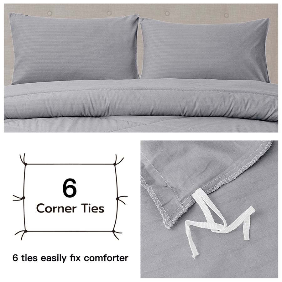 MORE DELUXE GRAY LINEN OPTIONS Deluxe Gray Plain Sheet 4pc Set Deluxe Gray Plain Sheet 4pc Set Mandaue Foam