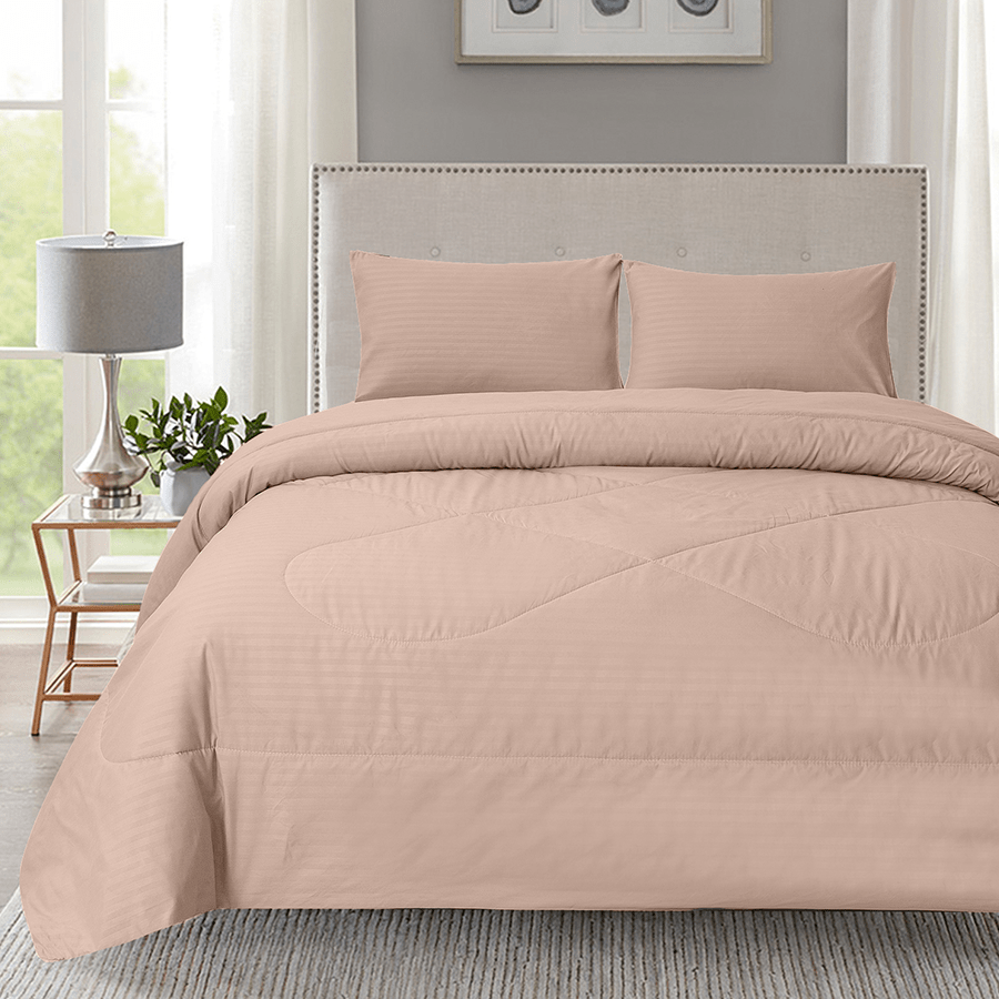 MORE DELUXE DUST LINEN OPTIONS Deluxe Rose Dust Plain Bed in A Bag Deluxe Rose Dust Plain Bed in A Bag Mandaue Foam