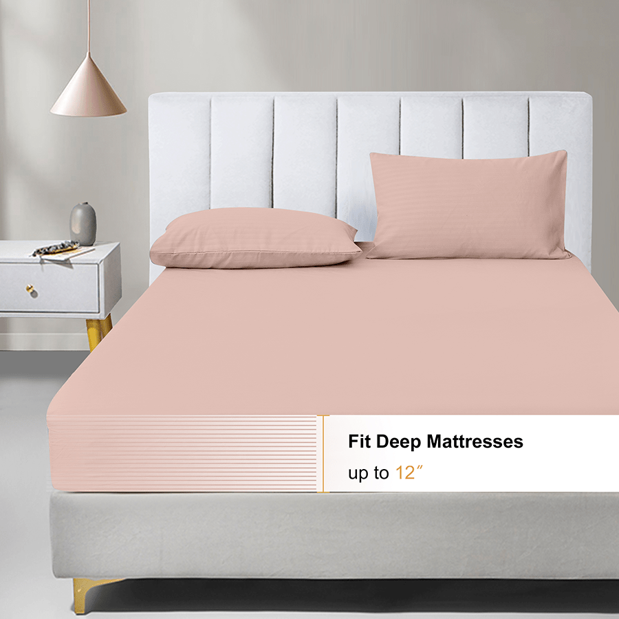MORE DELUXE DUST LINEN OPTIONS Deluxe Rose Dust Plain Bed in A Bag Deluxe Rose Dust Plain Bed in A Bag Mandaue Foam