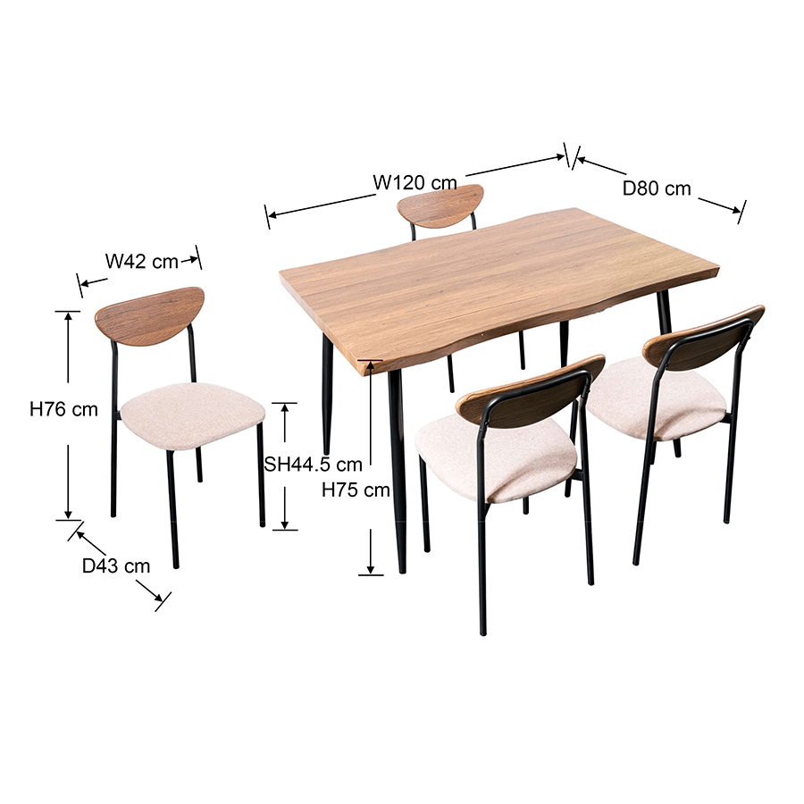 Denise 4 Seater Dining Set