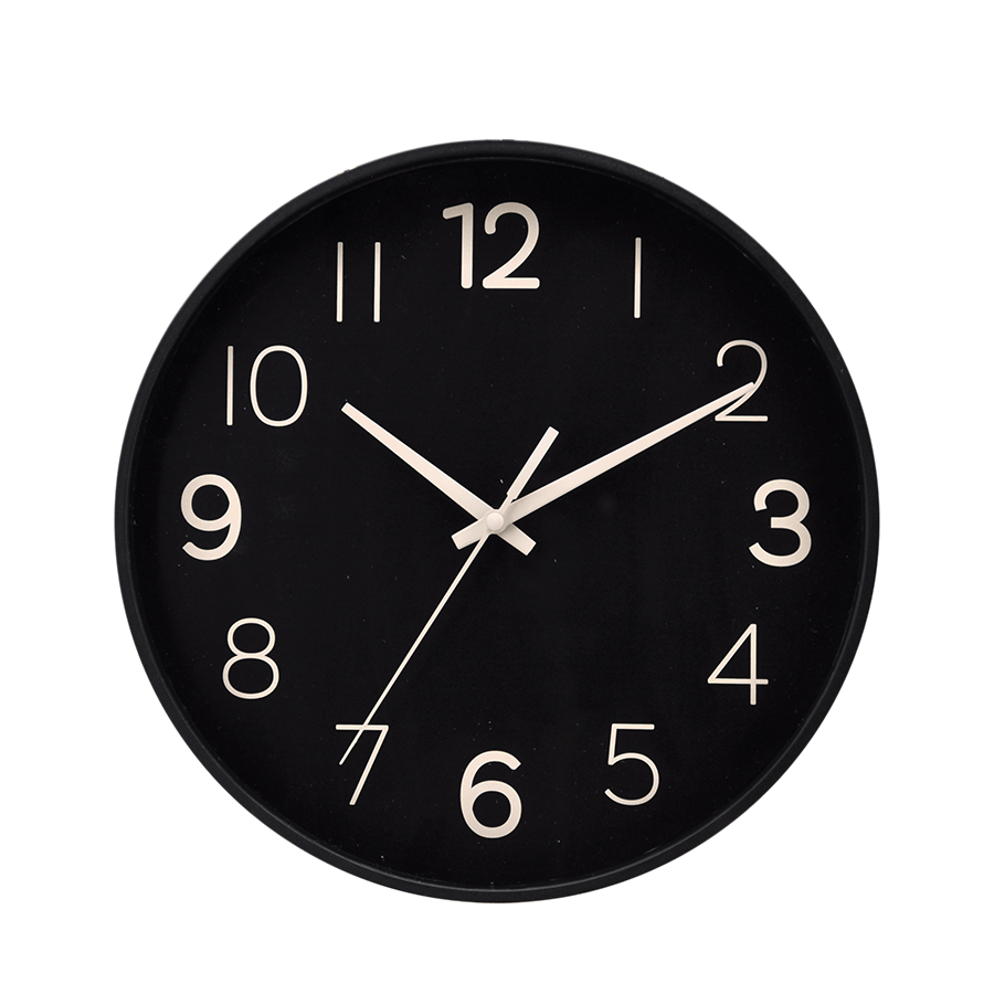 Edvin Black Wall Clock Edvin Black Wall Clock Mandaue Foam