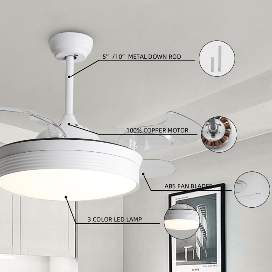 Eli Ceiling Fan + Retractable Blades Eli Ceiling Fan + Retractable Blades Mandaue Foam