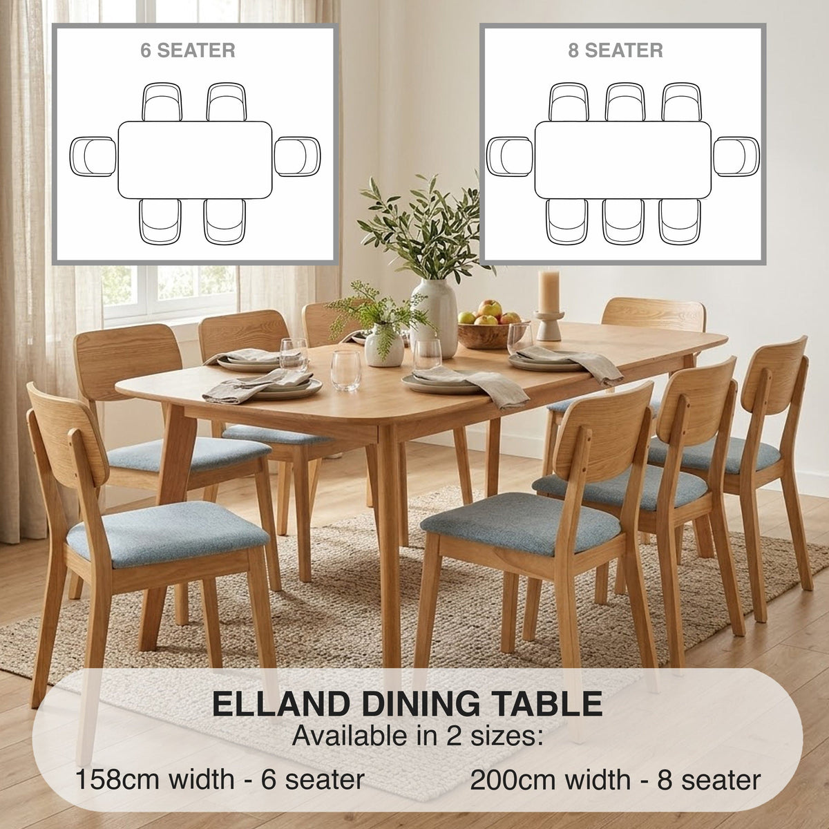 Elland 8 Seater Dining Table