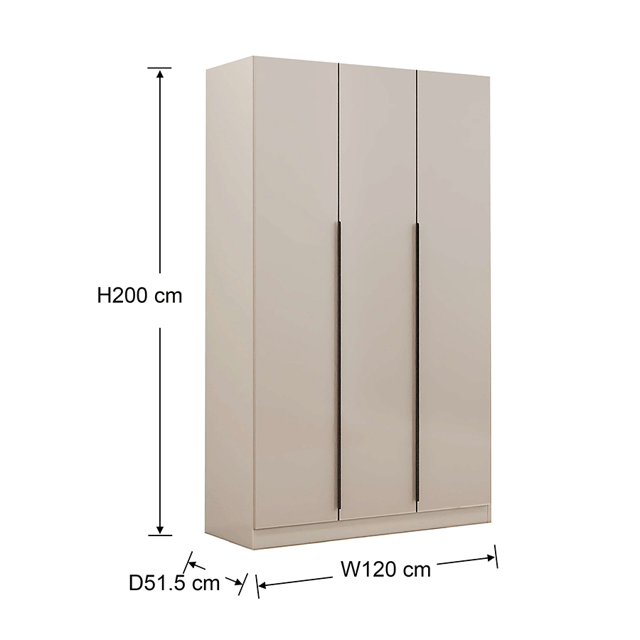 Emil 3 Door Hinge Wardrobe