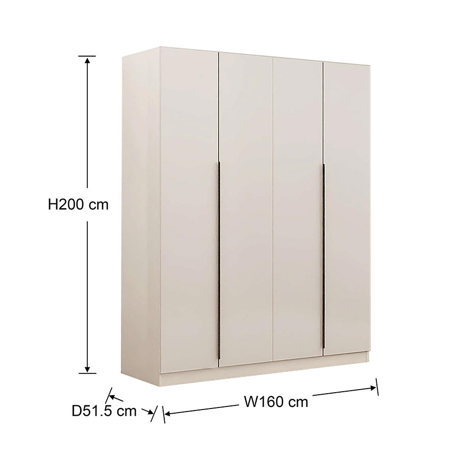 Emil 4 Door Hinge Wardrobe