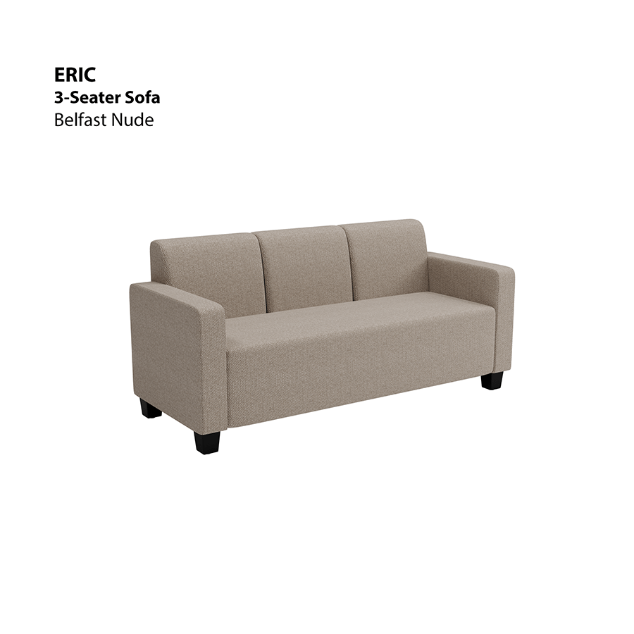 MORE ERIC OPTIONS Eric 3 Seater Sofa Eric 3 Seater Sofa Fabric Belfast Nude Mandaue Foam