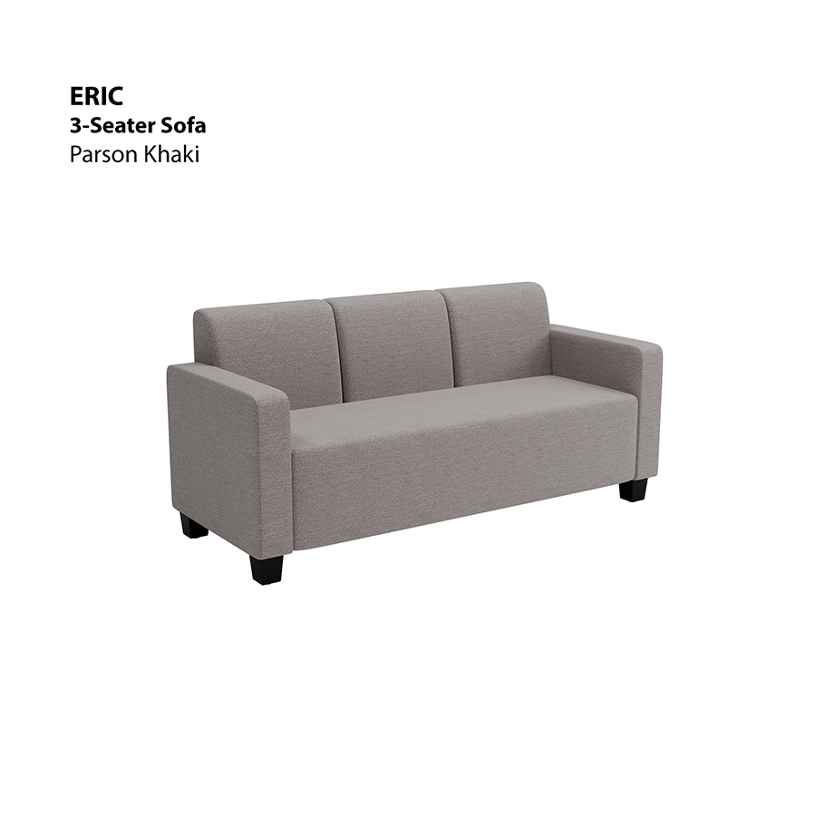MORE ERIC OPTIONS Eric 3 Seater Sofa Eric 3 Seater Sofa Fabric Parson Khaki Mandaue Foam