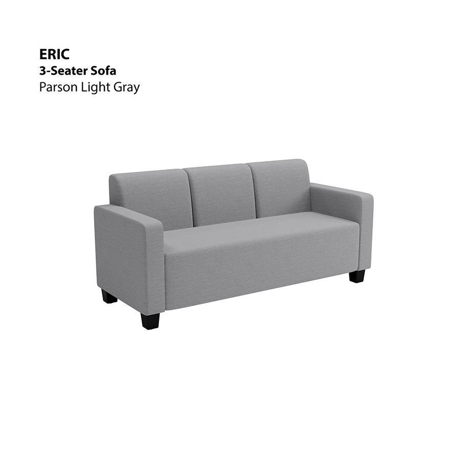 MORE ERIC OPTIONS Eric 3 Seater Sofa Eric 3 Seater Sofa Fabric Parson Light Gray Mandaue Foam