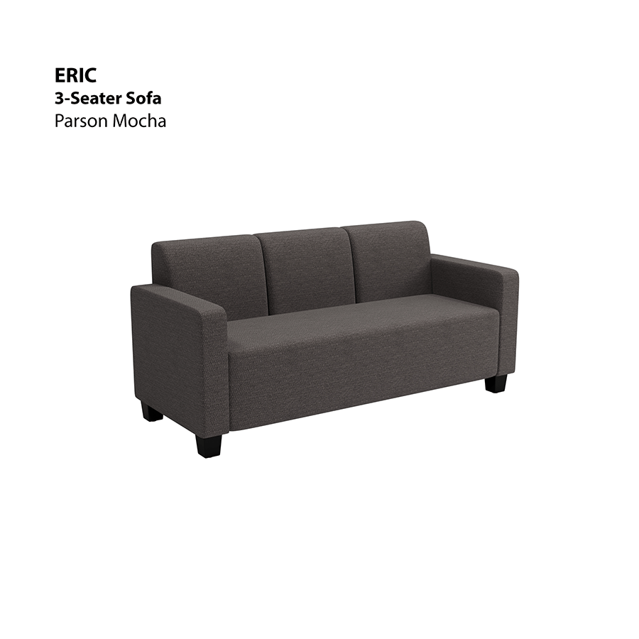 MORE ERIC OPTIONS Eric 3 Seater Sofa Eric 3 Seater Sofa Fabric Parson Mocha Mandaue Foam