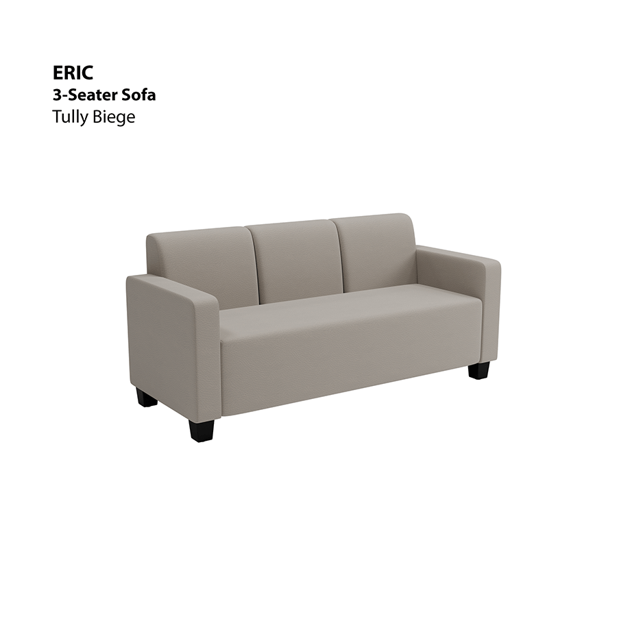 MORE ERIC OPTIONS Eric 3 Seater Sofa Eric 3 Seater Sofa Leatherette Tully Beige Mandaue Foam