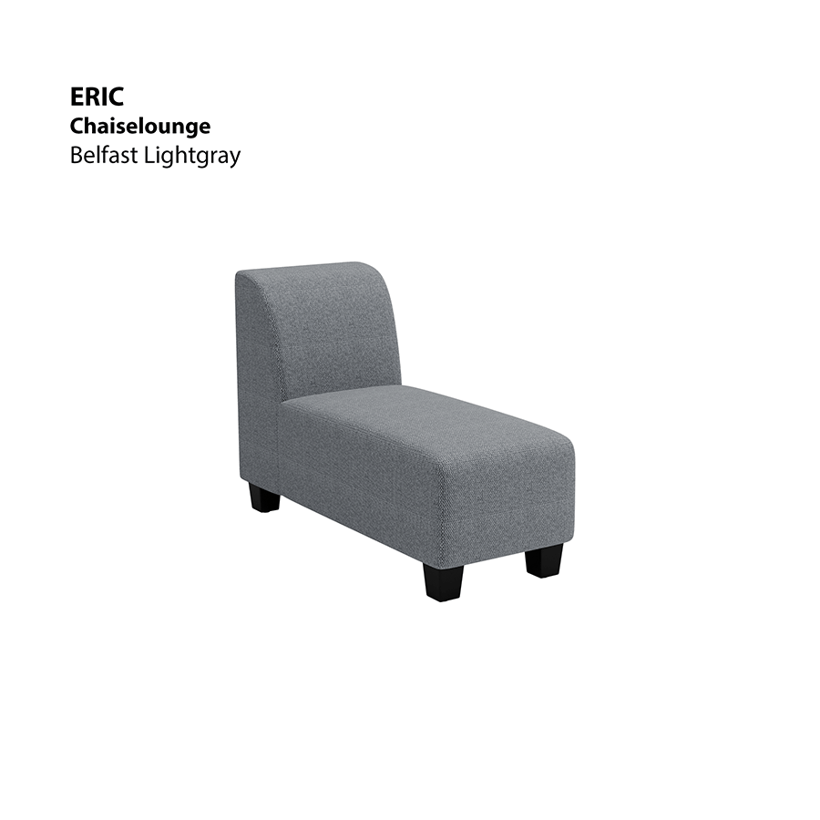 MORE ERIC OPTIONS Eric Chaise Lounge Sofa Eric Chaise Lounge Sofa Fabric Belfast Light Gray Mandaue Foam