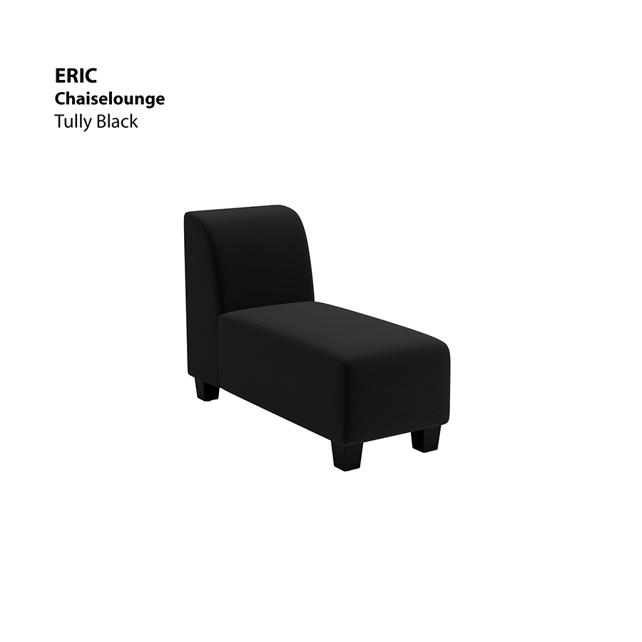 MORE ERIC OPTIONS Eric Chaise Lounge Sofa Eric Chaise Lounge Sofa Leatherette Tully Black Mandaue Foam