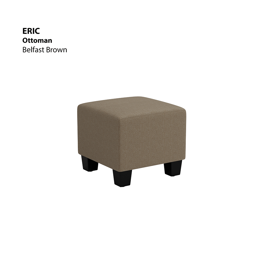 MORE ERIC OPTIONS Eric Ottoman Eric Ottoman Fabric Belfast Brown Mandaue Foam