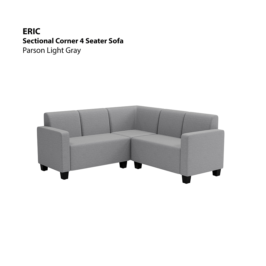 MORE ERIC OPTIONS Eric Sectional 4 Seat Corner Sofa Eric Sectional 4 Seat Corner Sofa Fabric Parson Light Gray Mandaue Foam