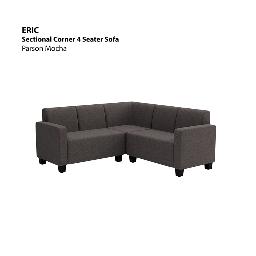 MORE ERIC OPTIONS Eric Sectional 4 Seat Corner Sofa Eric Sectional 4 Seat Corner Sofa Fabric Parson Mocha Mandaue Foam