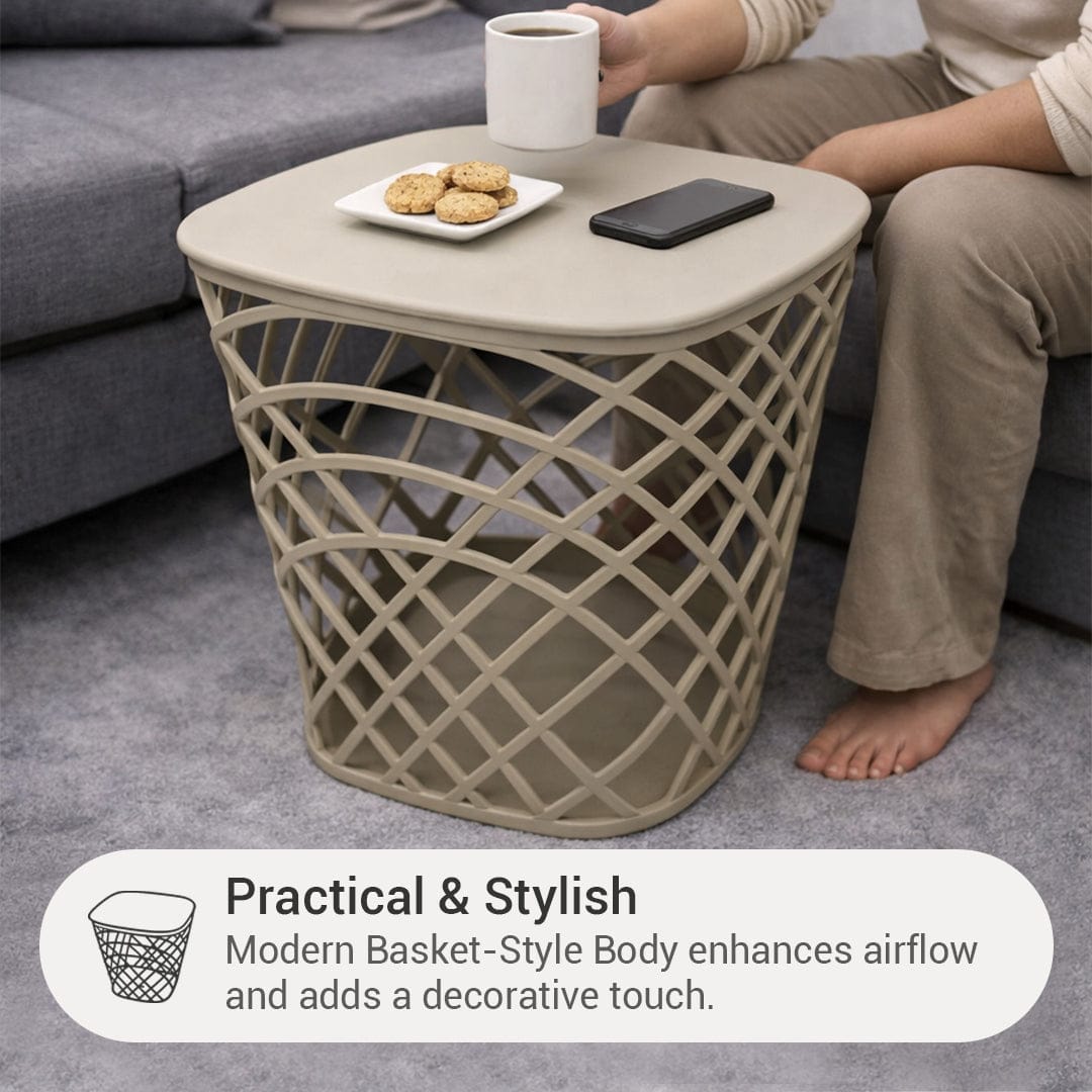 Evie Beige Storage Table