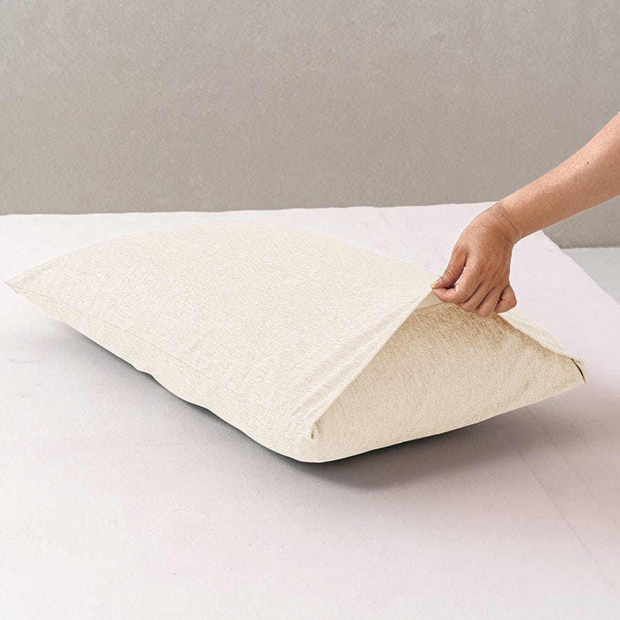 Faux Linen Natural Color 4pc Sheet Set