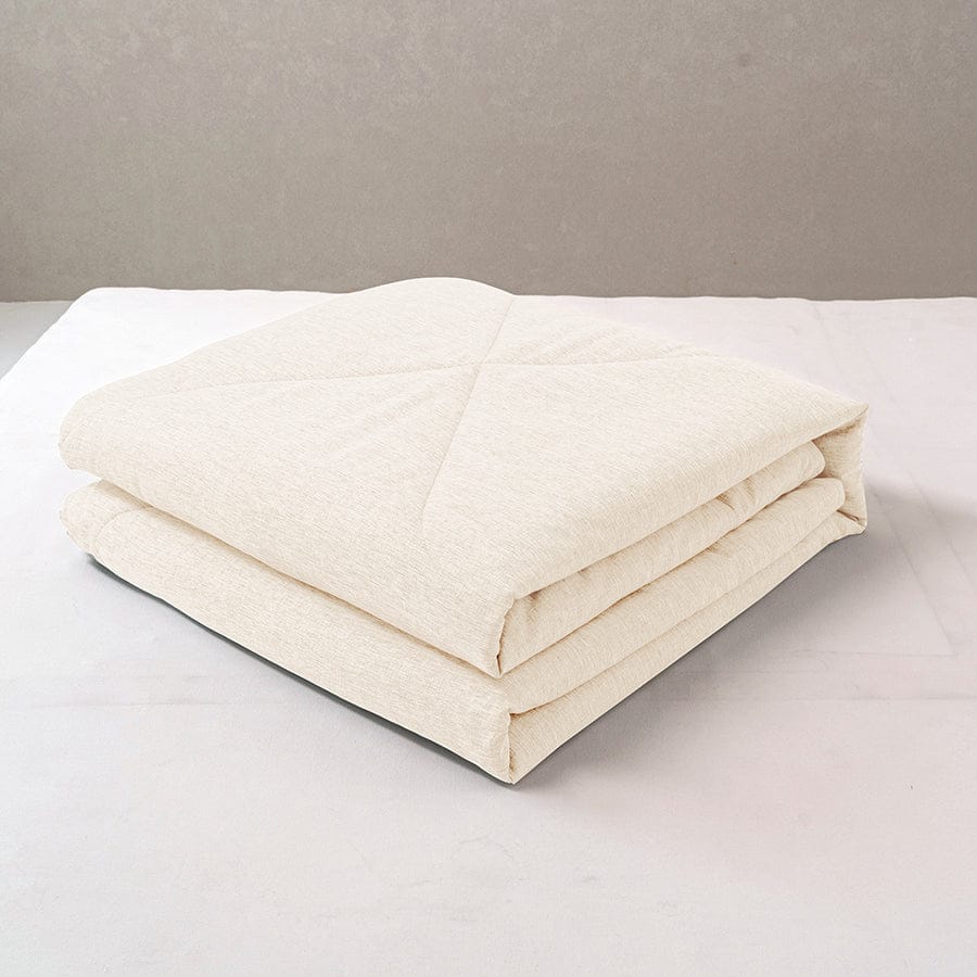 Faux Linen Natural Color Comforter