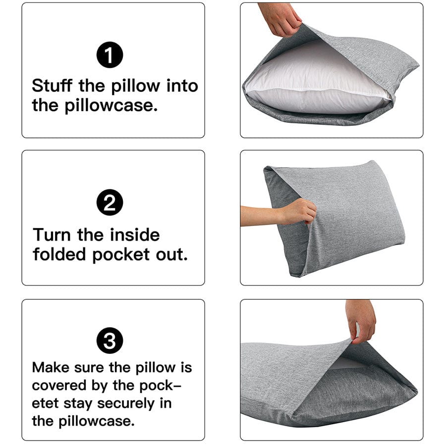 Faux Linen Slate Gray 4pc Sheet Set