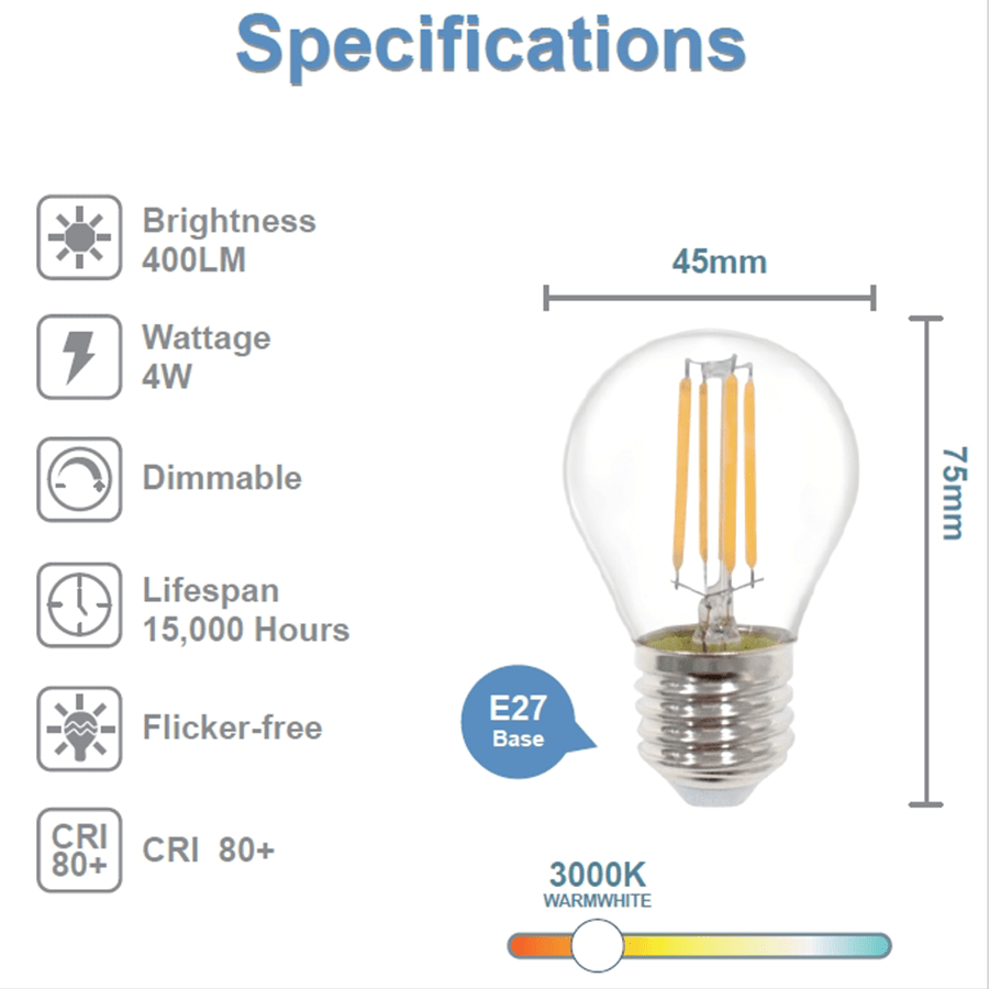 Filament Dimmable Mini Bulb E27 Filament Dimmable Mini Bulb E27 Mandaue Foam