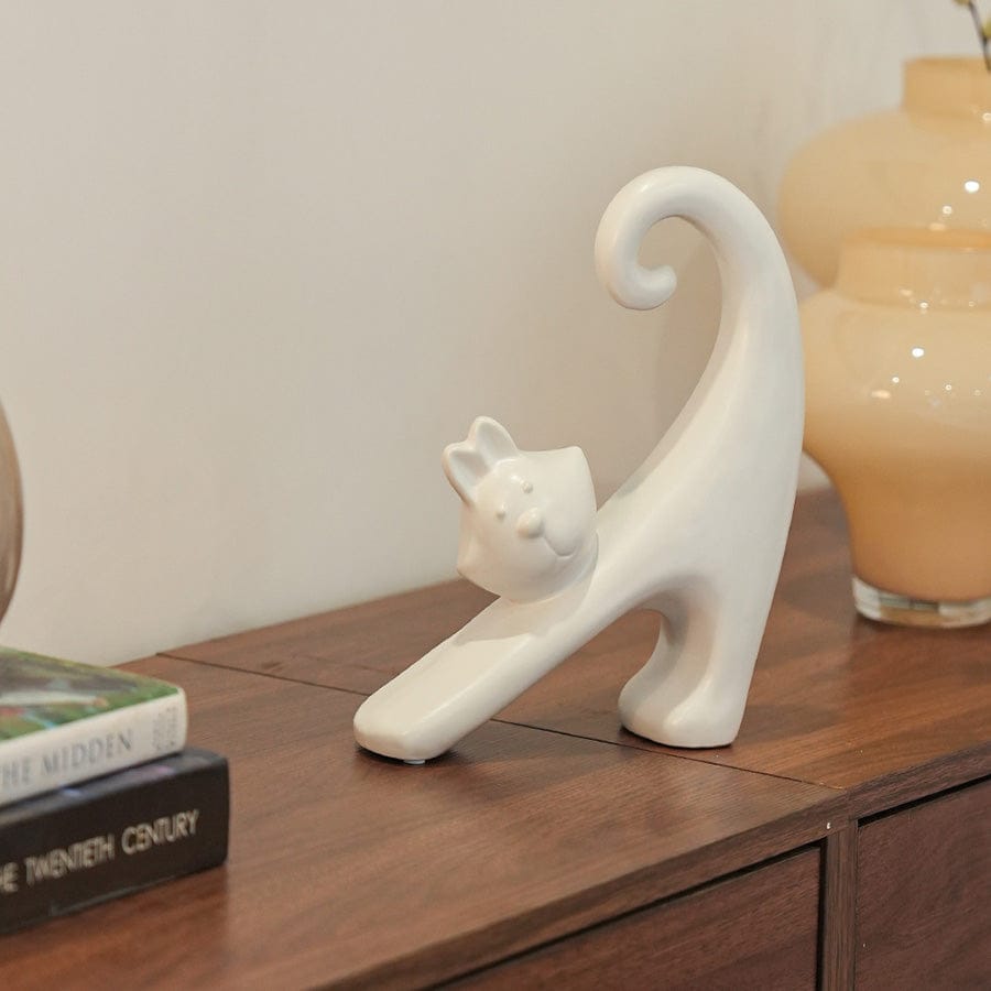 Finn Ceramic White Cat