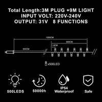 Firecracker 500led Warmwhite With Functions