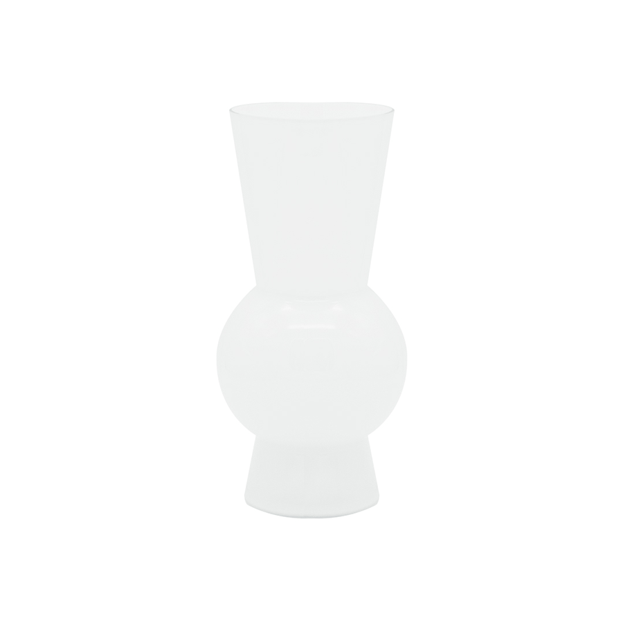 Flordel White Glass Vase 30cm Flordel White Glass Vase 30cm Mandaue Foam
