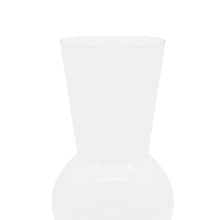 Flordel White Glass Vase 30cm Flordel White Glass Vase 30cm Mandaue Foam