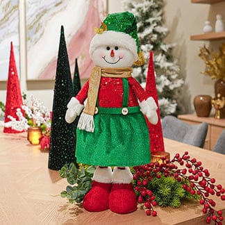 Fluffy Flexible Snowman 69cm