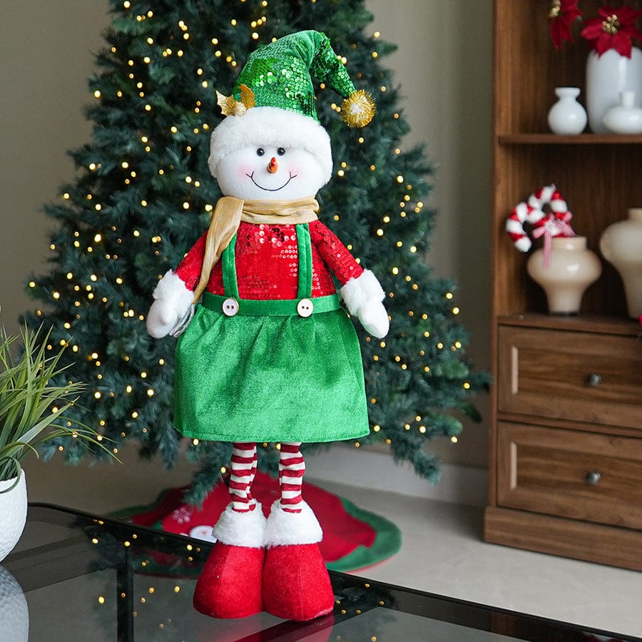 Fluffy Flexible Snowman 69cm