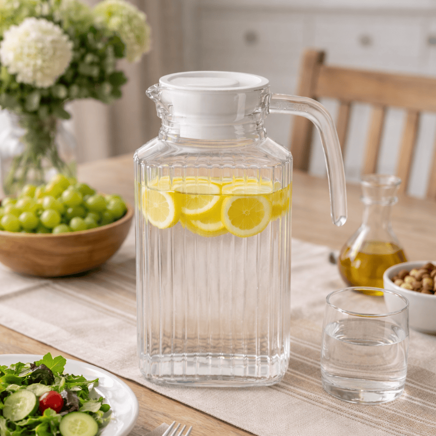 Fresca Glass Pitcher with Lid - 64oz
