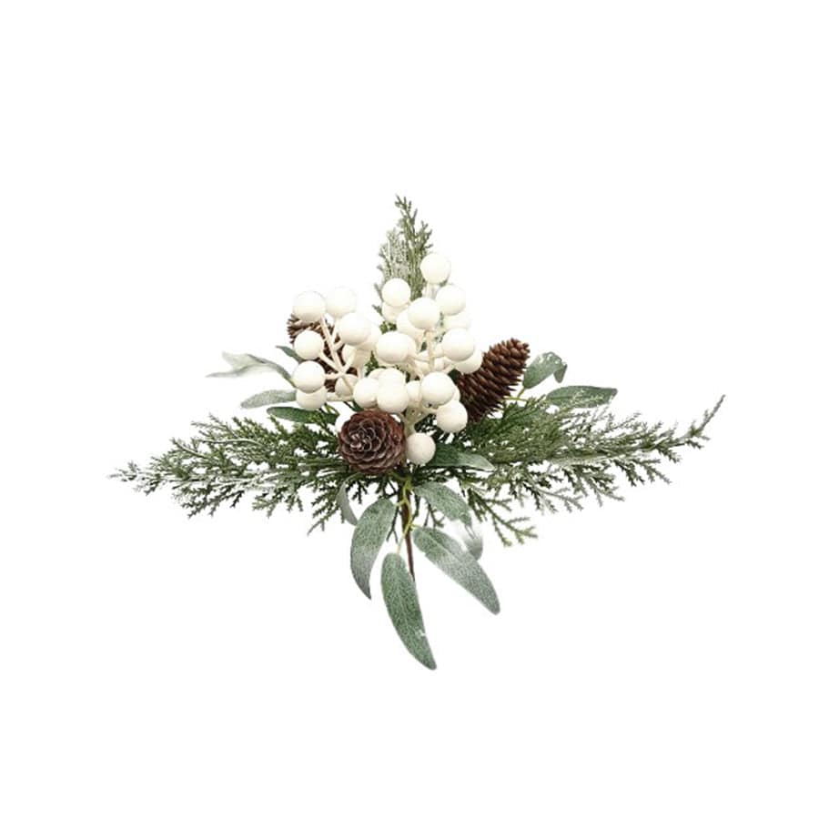 Frosted Berry Pine Leaves Pick