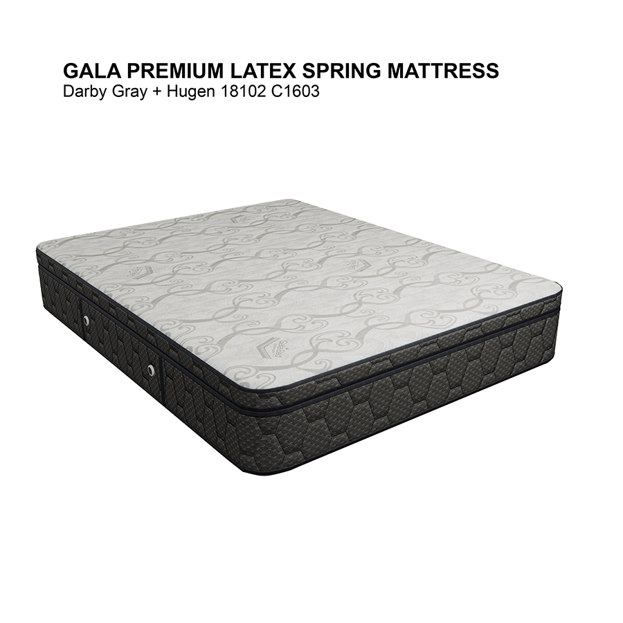 Gala Bed Premium Latex Spring Mattress Gala Bed Premium Latex Spring Mattress Darby Gray+Hugen Leighton / Double 54x75 inches Mandaue Foam