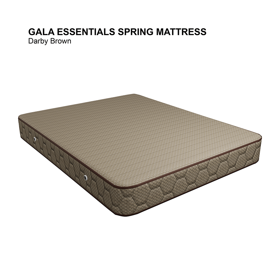 Gala Essential Spring Mattress Gala Essential Spring Mattress Darby Brown / Semi-Double 48x75 inches Mandaue Foam