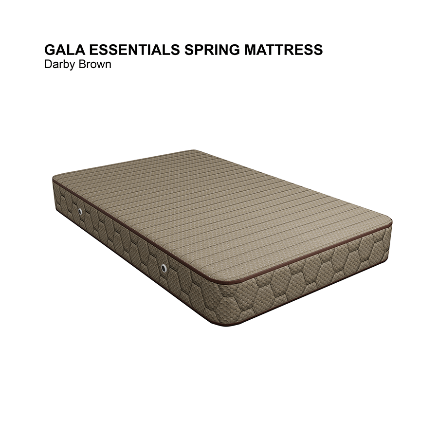Gala Essential Spring Mattress Gala Essential Spring Mattress Darby Brown / Single 36x75 inches Mandaue Foam