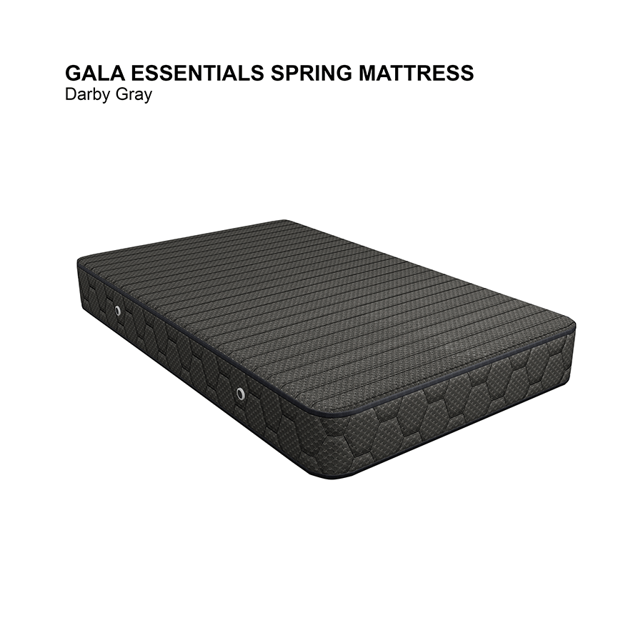 Gala Essential Spring Mattress Gala Essential Spring Mattress Darby Gray / Single 36x75 inches Mandaue Foam