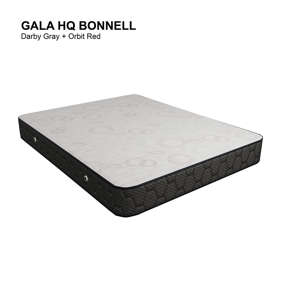 MORE HOTEL QUALITY BONNELL OPTIONS Gala Hotel Quality Bonnell Spring Mattress Gala Hotel Quality Bonnell Spring Mattress Darby Gray+Orbit Red / Double 54x75 inches Mandaue Foam